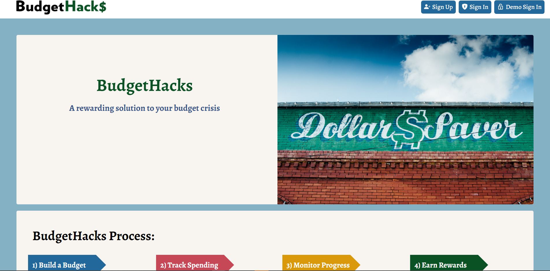 budgethacks homepage